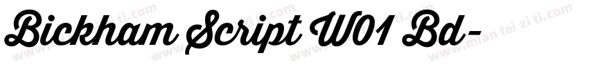 Bickham Script W01 Bd字体转换